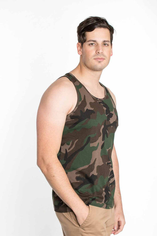 Camo Print Tank Top side