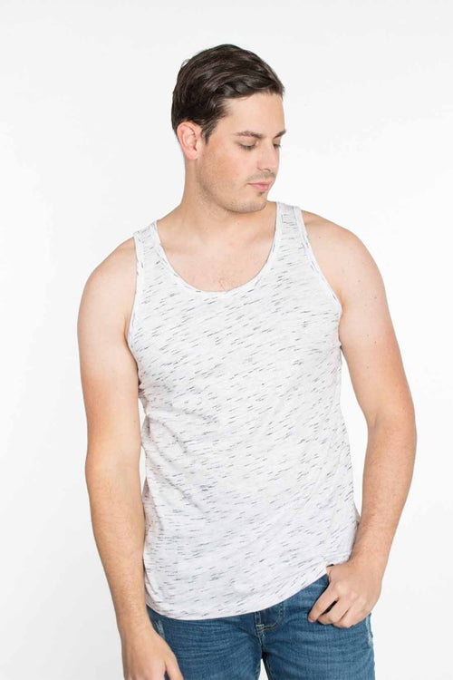 White Slub Tank Top