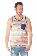 Aztec Print Pocket Tank Top