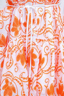 Orange Embroidery Mini Dress detail