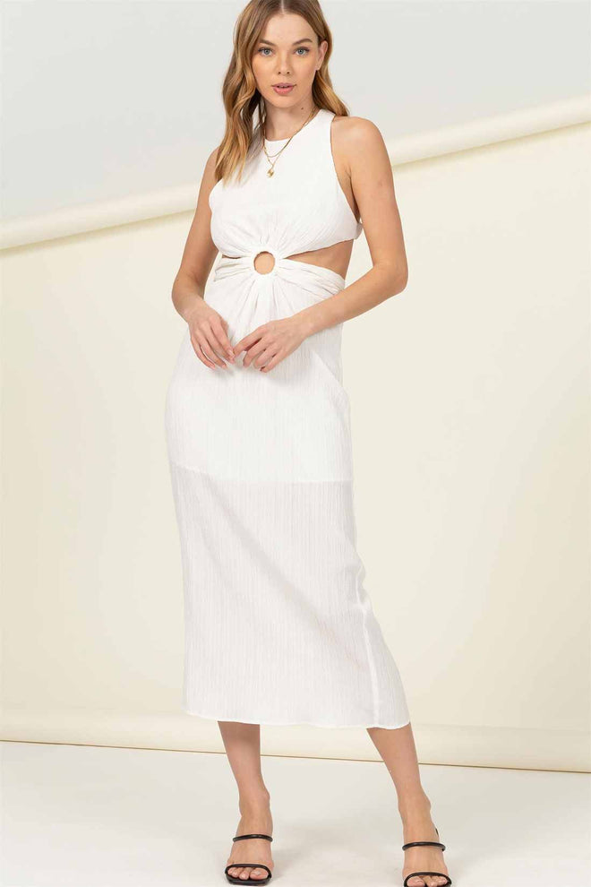 Alex White Cutouts Midi Dress