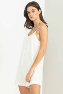 Marina White Romper side