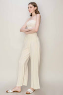 Gia Oatmeal Tube Pants Set side