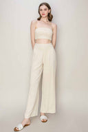 Gia Oatmeal Tube Pants Set