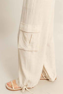 Oatmeal Halter Cargo Pants Set detail