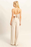Oatmeal Tube Jumpsuit back