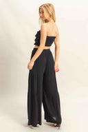 Black Flowy Pants Set back
