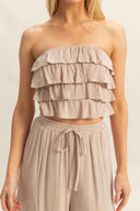 Sand Flowy Pants Set details