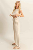 Oatmeal Pants Set side