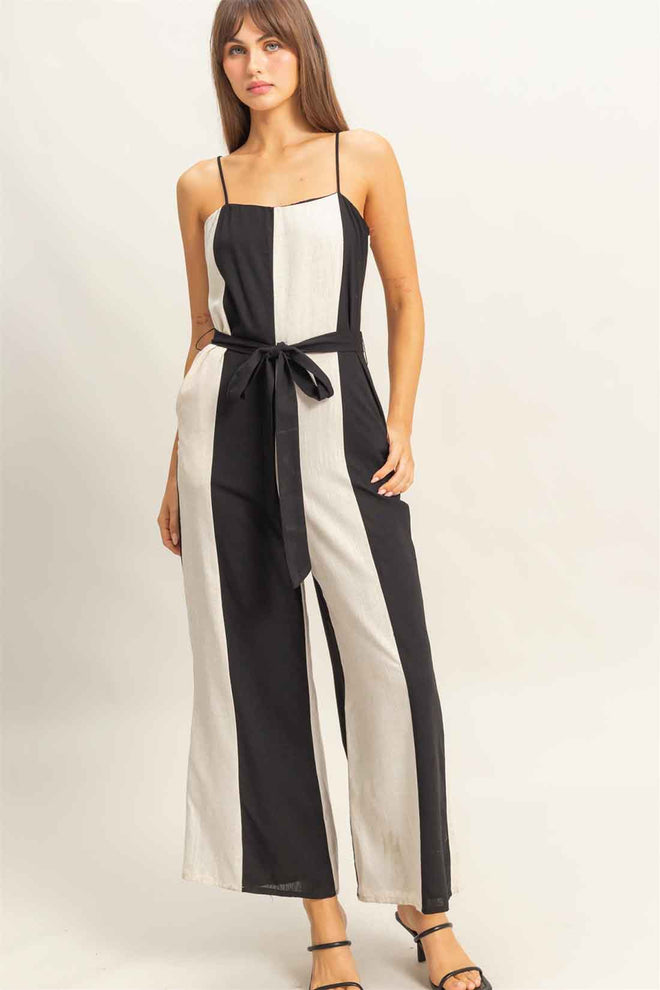 Striped Jumpsuit front