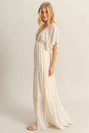 Vanilla Flowy Maxi Dress side