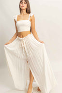 Vanilla Smocked Maxi Skirt Set