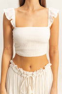 Vanilla Smocked Maxi Skirt Set details