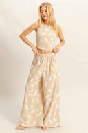 Taupe Halter Pants Set