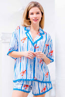 Lobster Striped Shorts Set front