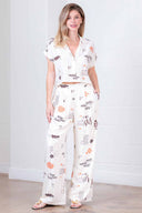 Sea Animal Print Pants Set