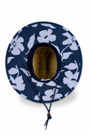 Flower Print Straw Hat detail