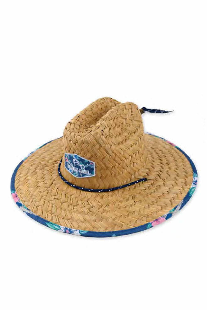 Tropical Flowers Straw Hat