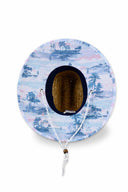 Watercolor Print Straw Hat inside