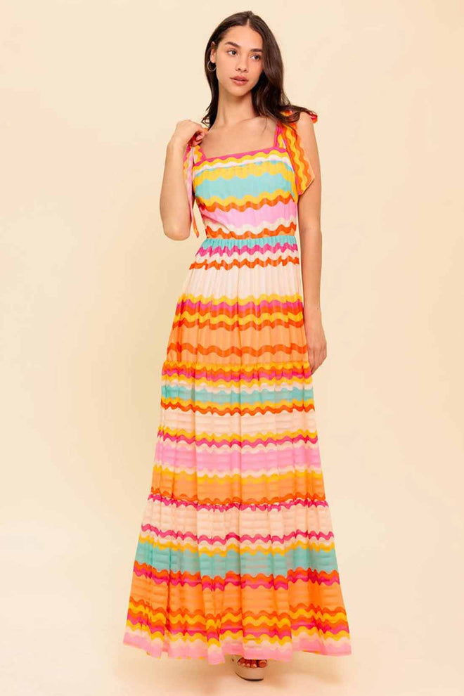 Multistripes Maxi Dress