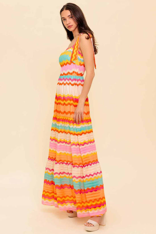 Multistripes Maxi Dress side