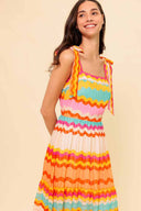 Multistripes Maxi Dress detail
