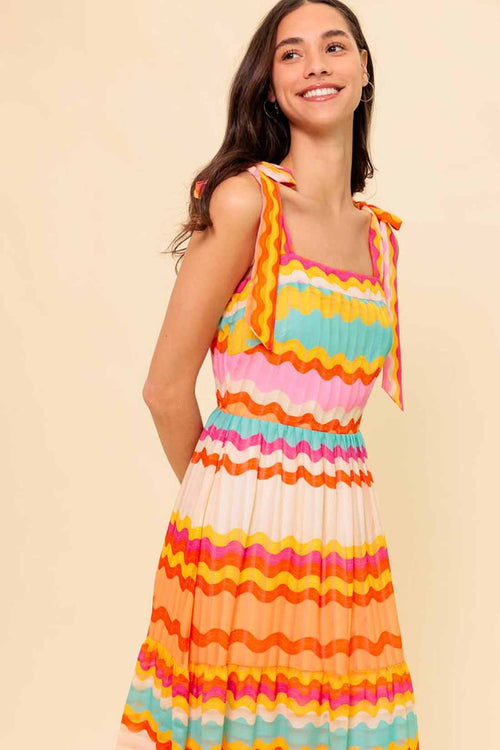 Multistripes Maxi Dress detail