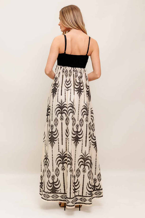 Palm Paradise Maxi Dress back