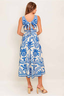 Ocean Petals Midi Dress back