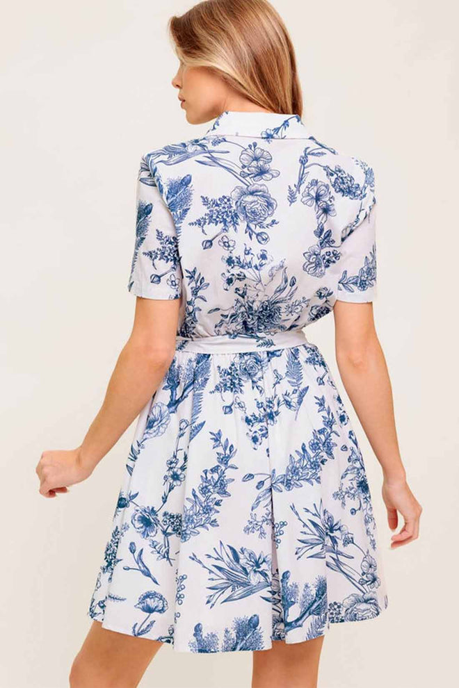 Wild Flower Romance Mini Dress back