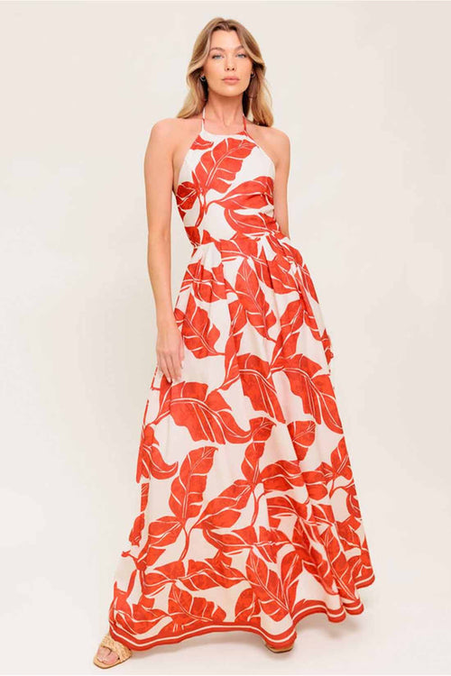 First Glance Red Maxi Dress
