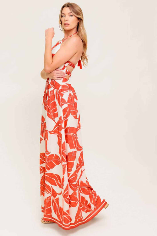 First Glance Red Maxi Dress side