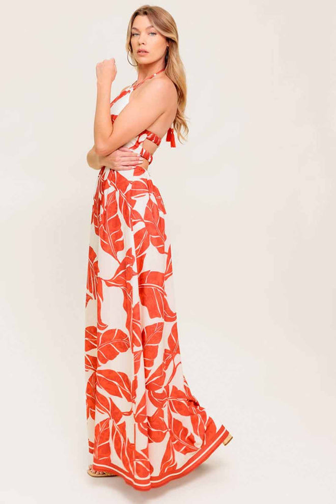 First Glance Red Maxi Dress side