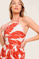 First Glance Red Maxi Dress details