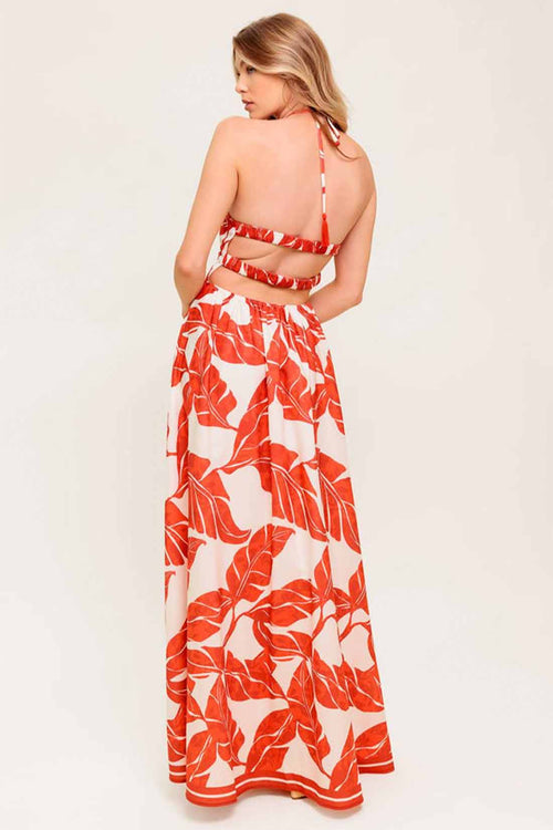 First Glance Red Maxi Dress back