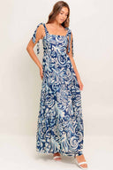Island Serenade Navy Maxi Dress