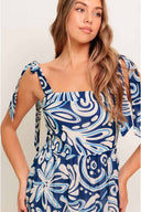 Island Serenade Navy Maxi Dress details