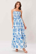 Printed Porcelain Maxi Dress
