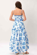 Printed Porcelain Maxi Dress back