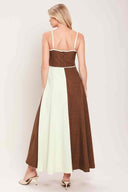 Color Blocked Midi Dress back
