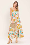 Sunset Mosaic Midi Dress