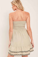 Stone Woven Mini Dress back