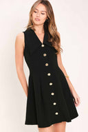 Black Woven Mini Dress