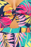 Fernanda Navy Tropical Print Jumpsuit detail