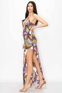 Julie White Tribal Print Maxi Dress side