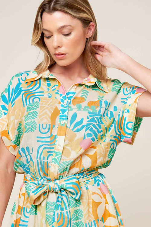 Printed Woven Romper details