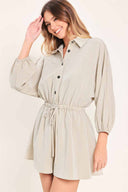 Stone Woven Romper side