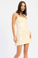 Ivory Sequin Mini Dress side