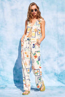 Ivory Printed Pants Set front