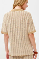Caramel Knit Pants Set back